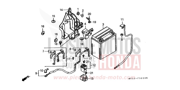 BATTERY for Pan-European ABS PEARL ATLANTIS BLUE (B142D) from 1994